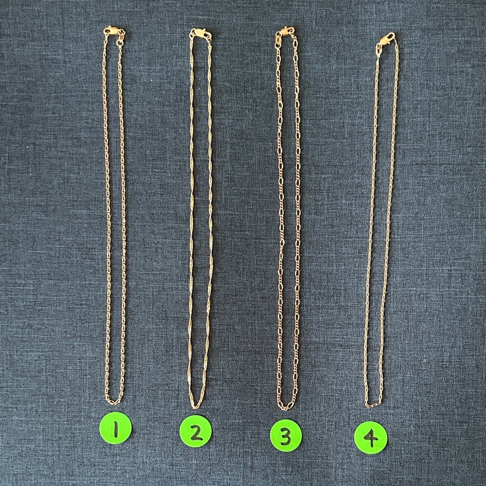 (PICK ONE) 18k Rose Gold Plated Chain Necklace - NWOT